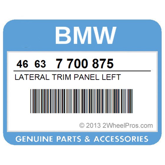 BMW 46637700875 Lateral Trim Panel Left