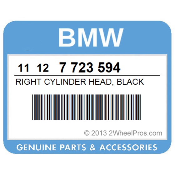 BMW 11127723594 Right Cylinder Head, Black