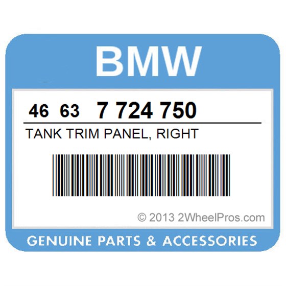 BMW 46637724750 Tank Trim Panel, Right