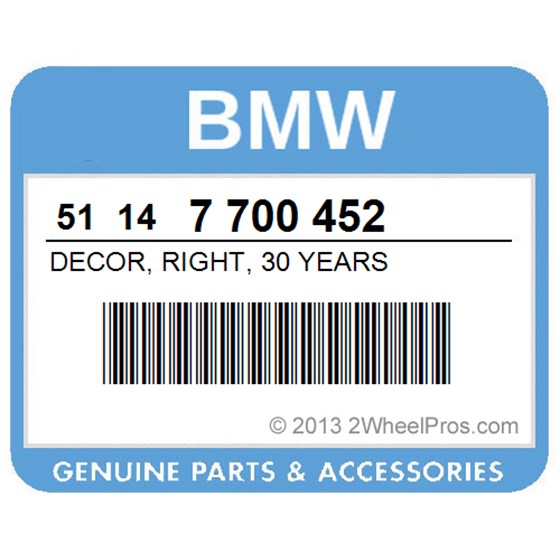 BMW 51147700452 Decor, Right, 30 Years
