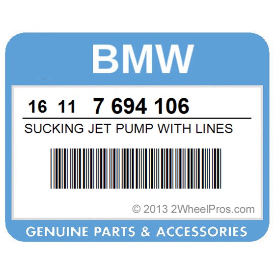 BMW 16117694106 Sucking Jet Pump With Lines