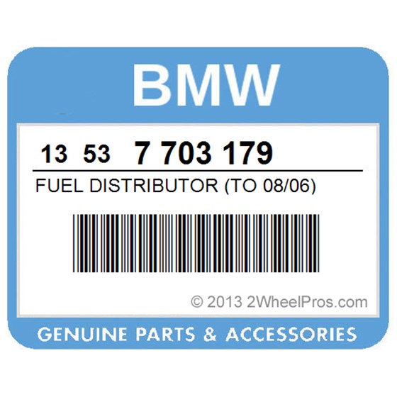 BMW 13537703179 Fuel Distributor (To 08/06)