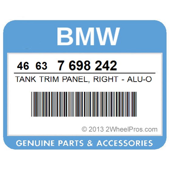 BMW 46637698242 Tank Trim Panel, Right - Alu-Olivgray
