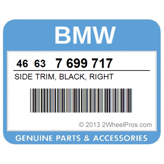 BMW 46637699717 Side Trim, Black, Right