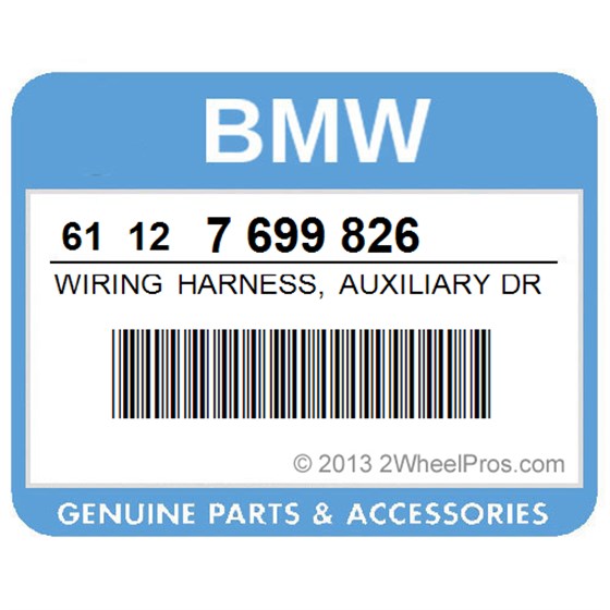 BMW 61127699826 Wiring Harness, Auxiliary Driving Light