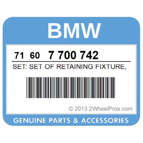 BMW 71607700742 Set: Set Of Retaining Fixture, Navigator