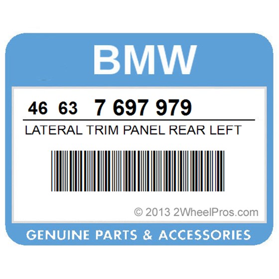 BMW 46637697979 Lateral Trim Panel Rear Left