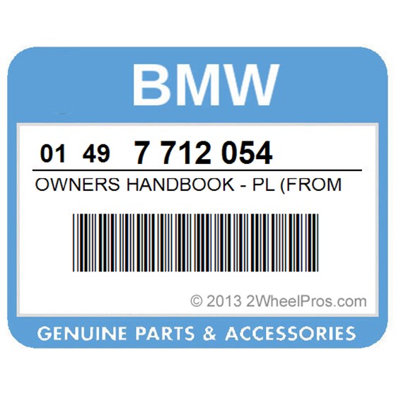 BMW 01497712054 Owners Handbook - Pl (From 08/07)