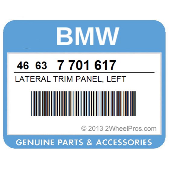 BMW 46637701617 Lateral Trim Panel, Left