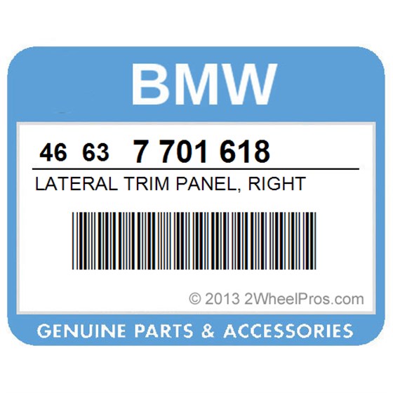 BMW 46637701618 Lateral Trim Panel, Right