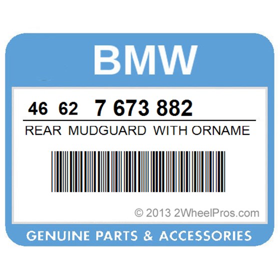 BMW 46627673882 Rear Mudguard With Ornamental Line - Moccabrown