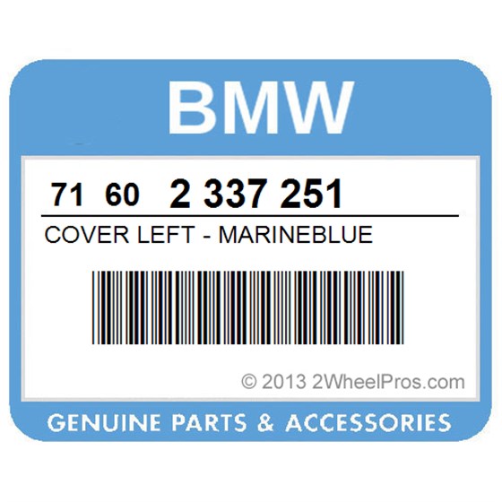 BMW 71602337251 Cover Left - Marineblue