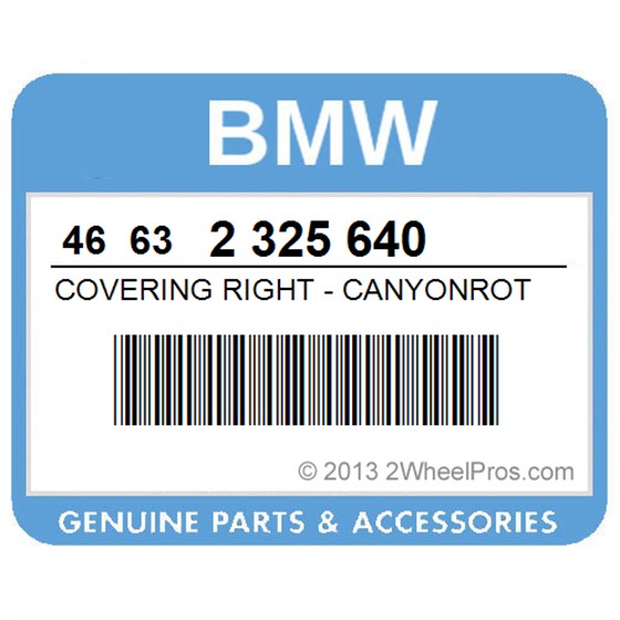 BMW 46632325640 Covering Right - Canyonrot