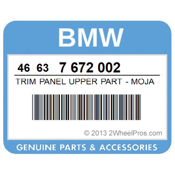 BMW 46637672002 Trim Panel Upper Part - Mojavebrown-Met