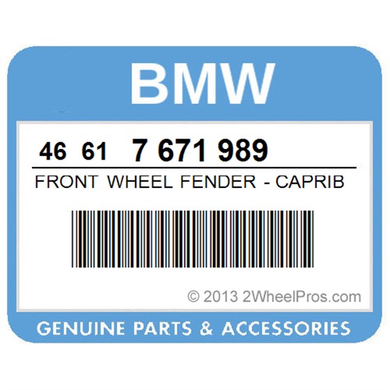 BMW 46617671989 Front Wheel Fender - Capriblue-Met.