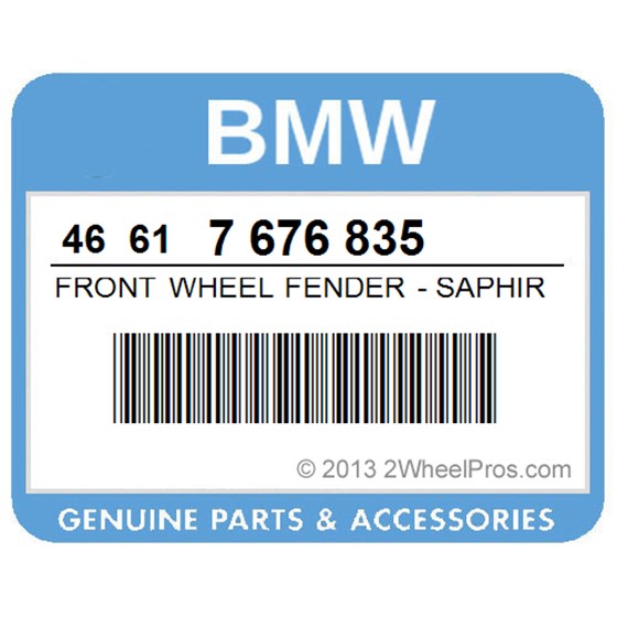 BMW 46617676835 Front Wheel Fender - Saphirschw.-Met