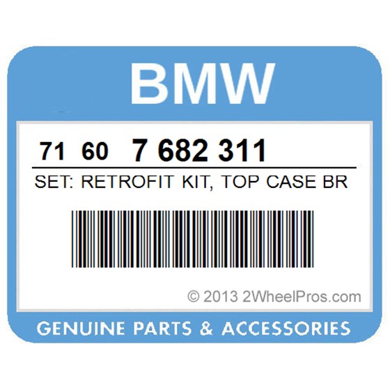 BMW 71607682311 Set: Retrofit Kit, Top Case Bracket - 35 Ltr.