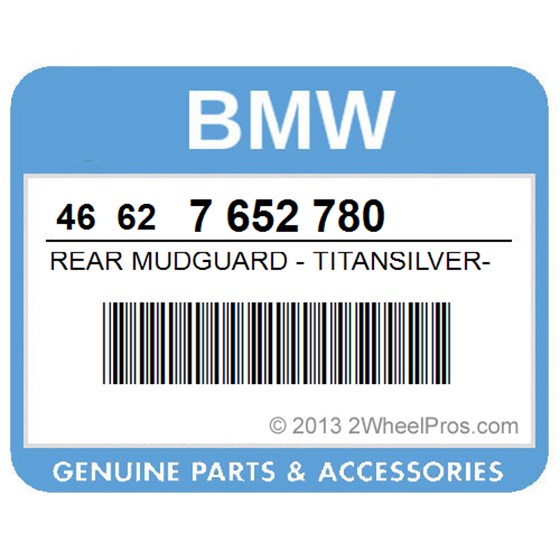 BMW 46627652780 Rear Mudguard - Titansilver-Met