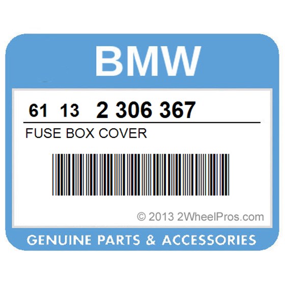 BMW 61132306367 Fuse Box Cover
