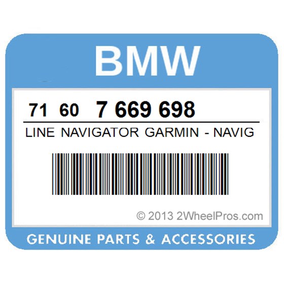 BMW 71607669698 Line Navigator Garmin - Navigator I