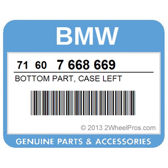 BMW 71607668669 Bottom Part, Case Left