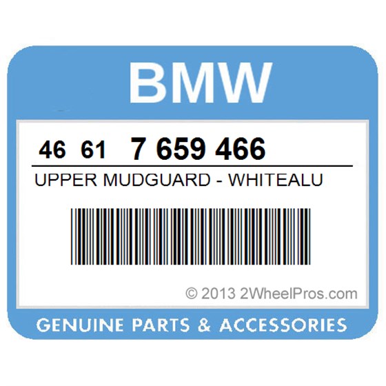 BMW 46617659466 Upper Mudguard - Whitealu 2 Met.