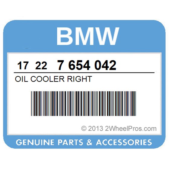 BMW 17227654042 Oil Cooler Right