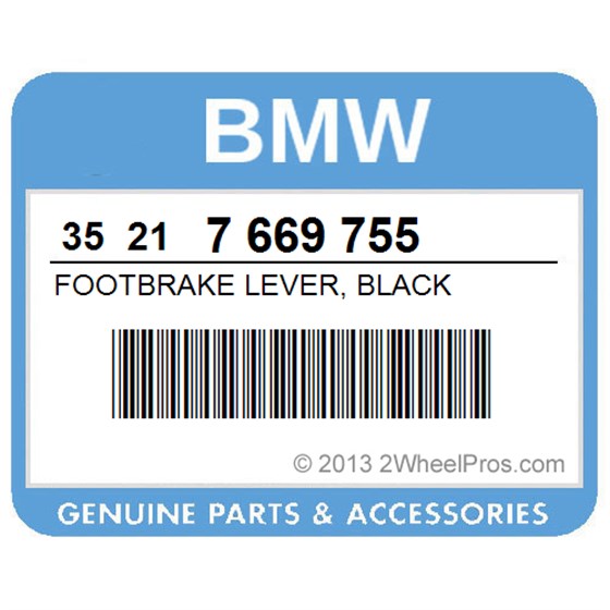 BMW 35217669755 Footbrake Lever, Black