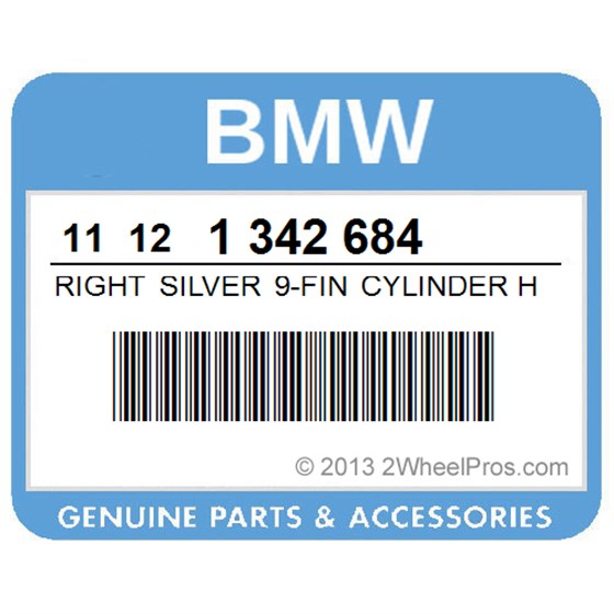 BMW 11121342684 Right Silver 9-Fin Cylinder Head - 5 Mm (To 12/02)