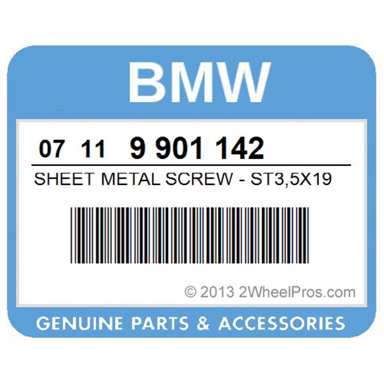 BMW 07119901142 Sheet Metal Screw - St3,5X19-Z1