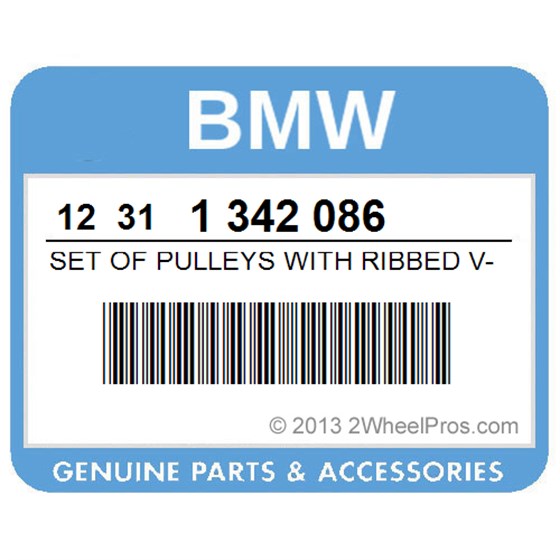 BMW 12311342086 Set Of Pulleys With Ribbed V-Belts