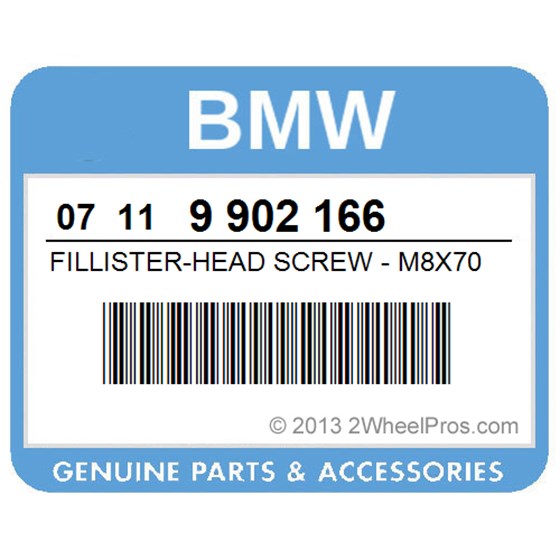 BMW 07119902166 Fillister-Head Screw - M8x70