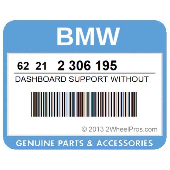 BMW 62212306195 Dashboard Support Without Hole