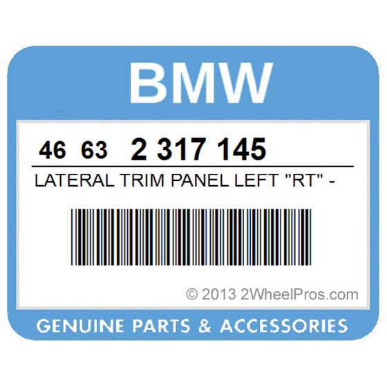 BMW 46632317145 Lateral Trim Panel Left "Rt" - Polizeiwhite