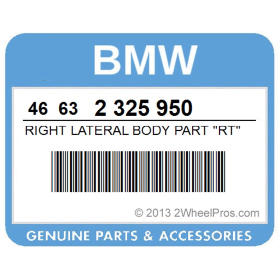 BMW 46632325950 Right Lateral Body Part "Rt" - Arktissilver