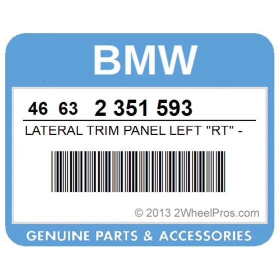 BMW 46632351593 Lateral Trim Panel Left "Rt" - Tundragrün