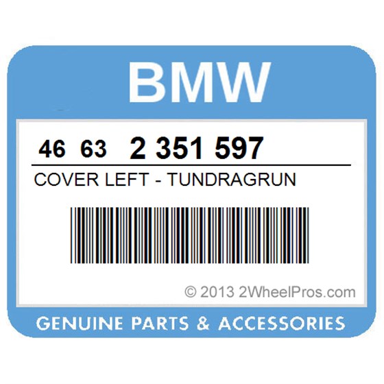 BMW 46632351597 Cover Left - Tundragrün