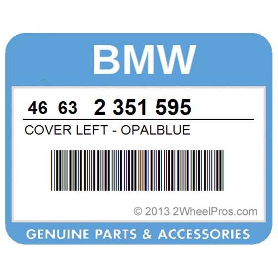 BMW 46632351595 Cover Left - Opalblue