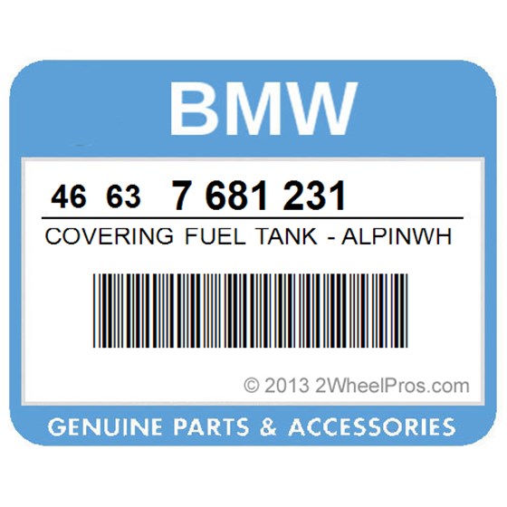 BMW 46637681231 Covering Fuel Tank - Alpinwhite 3