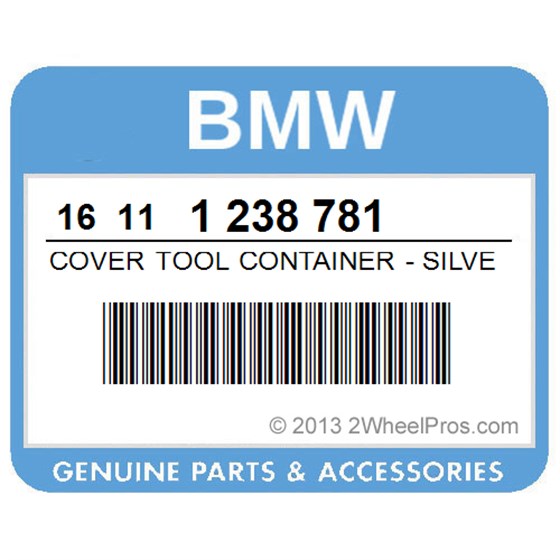 BMW 16111238781 Cover Tool Container - Silverbeige