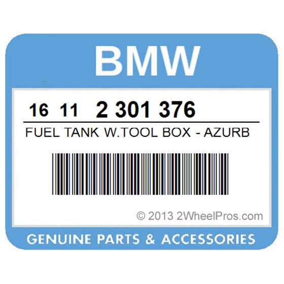 BMW 16112301376 Fuel Tank W.Tool Box - Azurblue