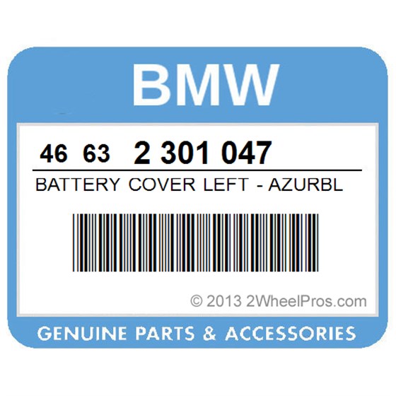 BMW 46632301047 Battery Cover Left - Azurblue