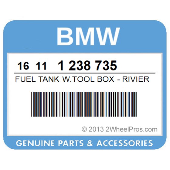 BMW 16111238735 Fuel Tank W.Tool Box - Riviera