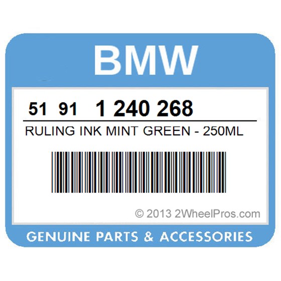 BMW 51911240268 Ruling Ink Mint Green - 250Ml 108