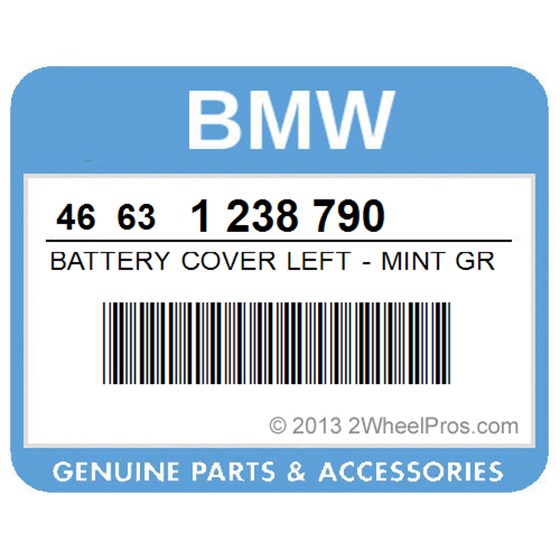 BMW 46631238790 Battery Cover Left - Mint Green Light