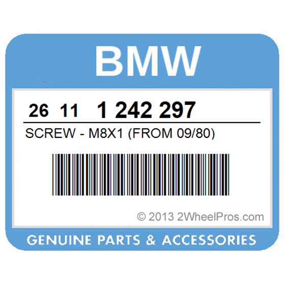 BMW 26111242297 Screw - M8x1 (From 09/80)