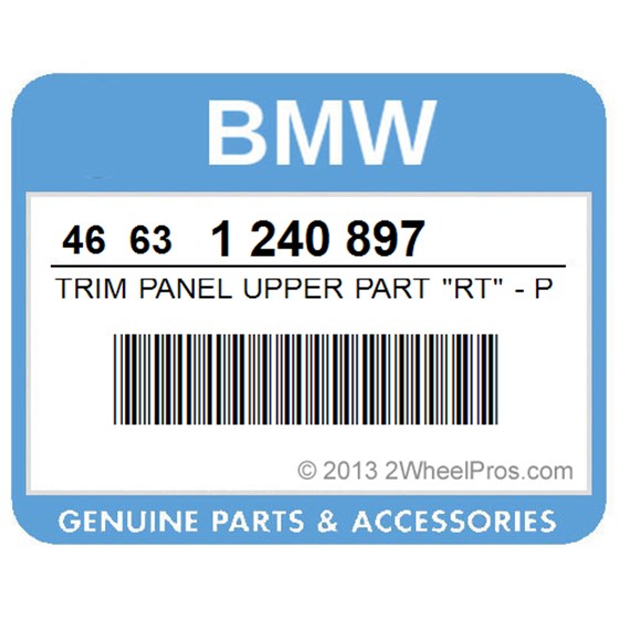 BMW 46631240897 Trim Panel Upper Part "Rt" - Polizeiwhite
