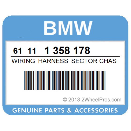 BMW 61111358178 Wiring Harness Sector Chassis (From 09/74)