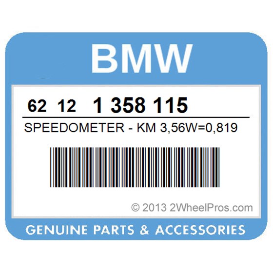 BMW 62121358115 Speedometer - Km 3,56W=0,819