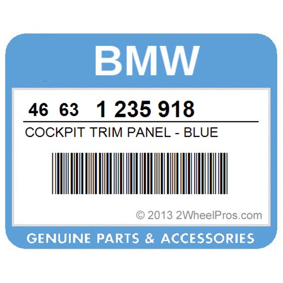 BMW 46631235918 Cockpit Trim Panel - Blue